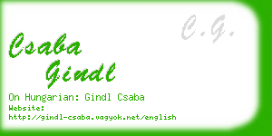 csaba gindl business card